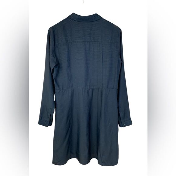 Scotch & Soda Maison Scotch Dark Blue Shirt Dress with Pin Stripes Size M - Picture 4 of 11